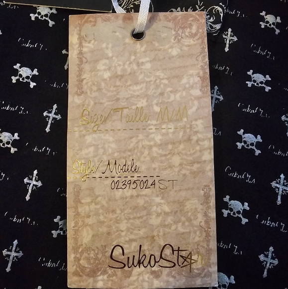 NEW Vintage Y2K ★ SUKO Jeans ★ AMAZING Zipper Jean Jacket with Black Rhinestones - Picture 17 of 17